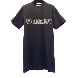 Moschino MMXIX Black Logo Long T shirt